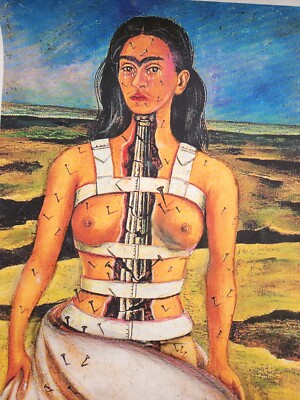 Frida Kahlo," Painting The Broken Column. | eBay